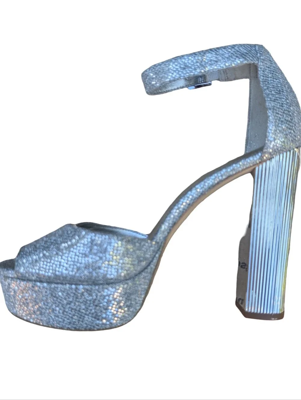 Michael Michael Kors Paloma Platform Sandals in a silver glitter Size 7.5